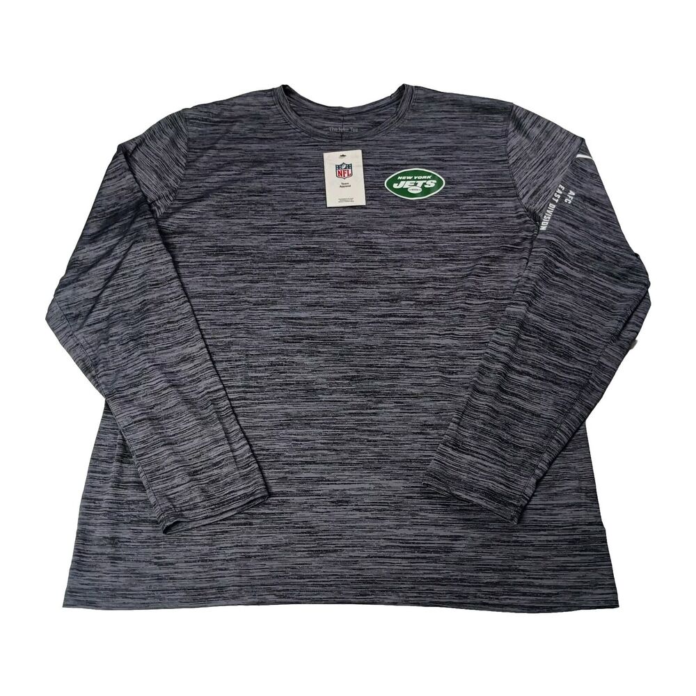Nike New York Jets T-Shirt Men's XL XLarge Gray Dri-Fit Tee Team Apparel